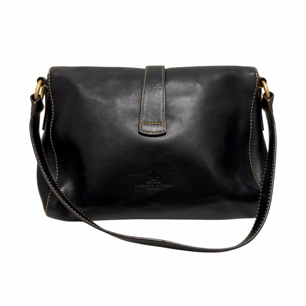 Dooney & Bourke Solid Black Leather Shoulder Hand… - image 2